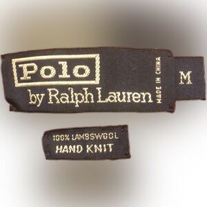 Polo Ralph Lauren Men's 100%  Lambswool Hand Knit Turtle Neck Cable Sweater M